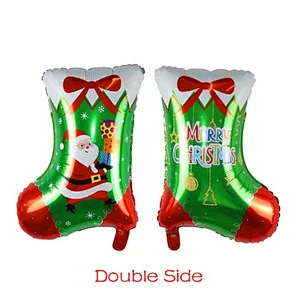 Christmas Foil Balloons Christmas Tree Christmas Socks Snowman Santa Claus Balloon Merry Christmas Party Decoration Globos