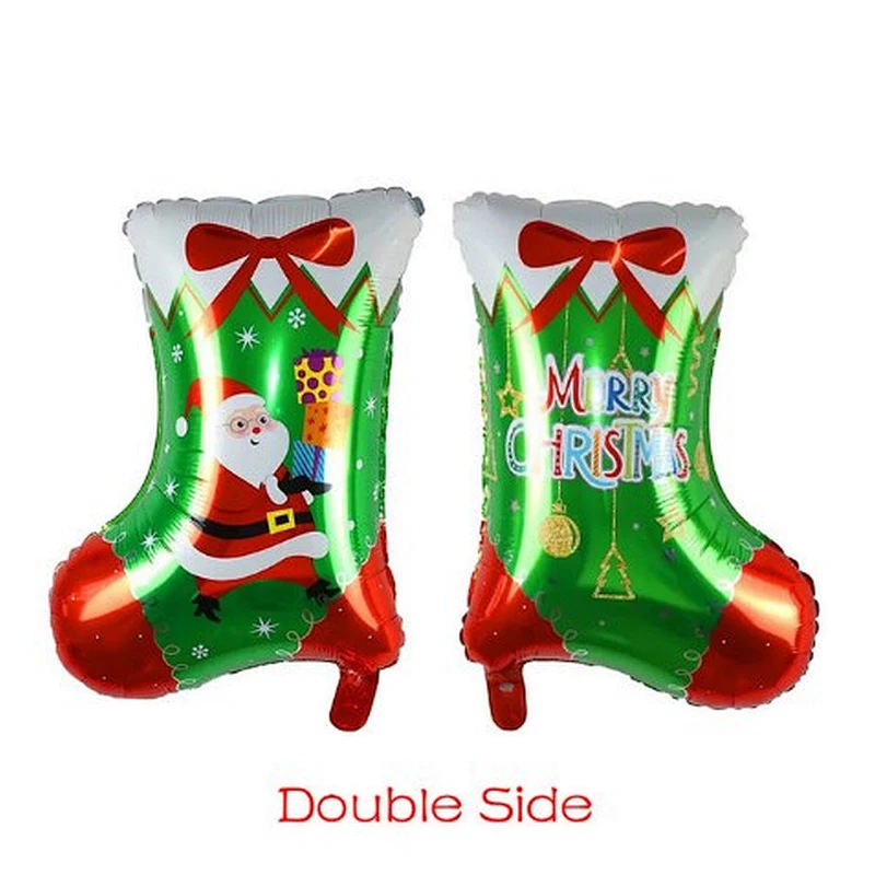 Christmas Foil Balloons Christmas Tree Christmas Socks Snowman Santa Claus Balloon Merry Christmas Party Decoration Globos