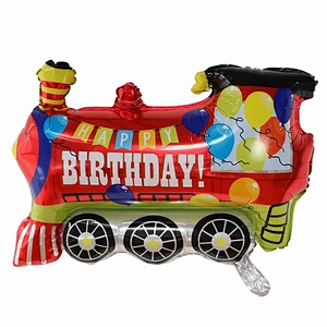 Large Car Balloon Train Police Car Ambulance Foil Ballon Children Toy Birthday Party Decoration Balloons