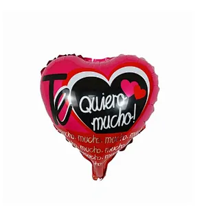 10inch Spanish Balloon I Love You Heart TE AMO Foil Balloons Wedding Birthday Party TEAMO Valentine's Day Globos Supplies