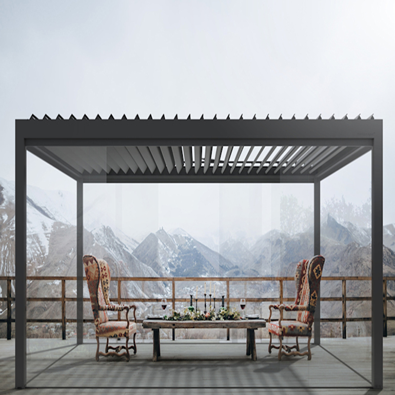 Im Freien verstellbares Pergola-Dachsystem mit Aluminiumlamellen