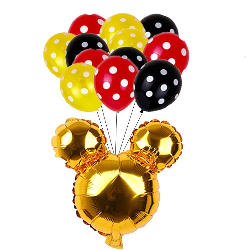 Cartoon 24 Inch Mickey Balloon Set Foil Mickey Balloon Latex Balloon For Baby Children's Birthday Party Decoration Balloon