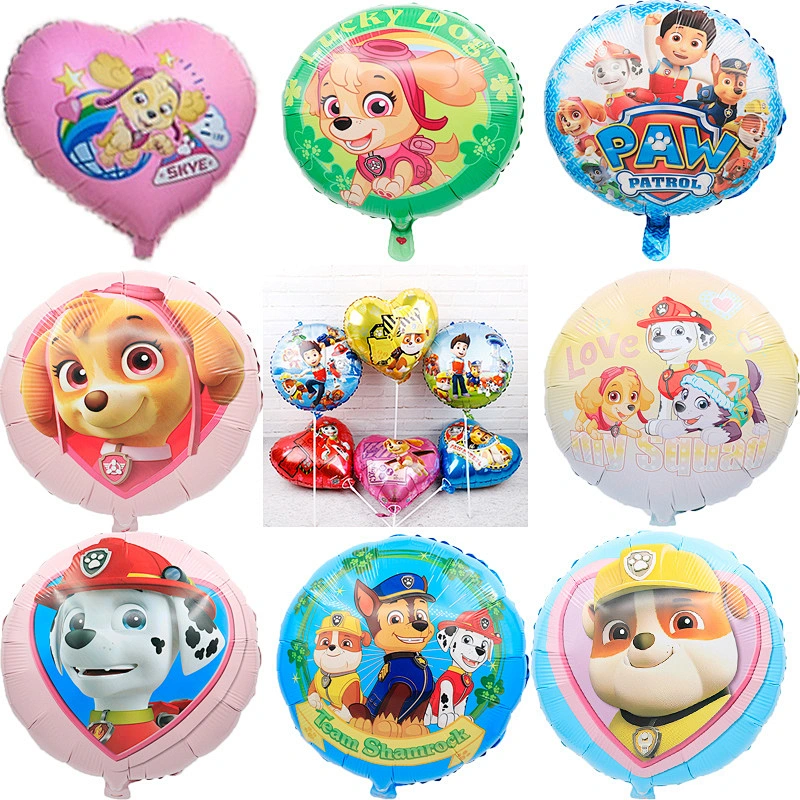 New design 5 pcs paw dog patrol balloon set party supplies paw dog patrol supplies for kids birthday