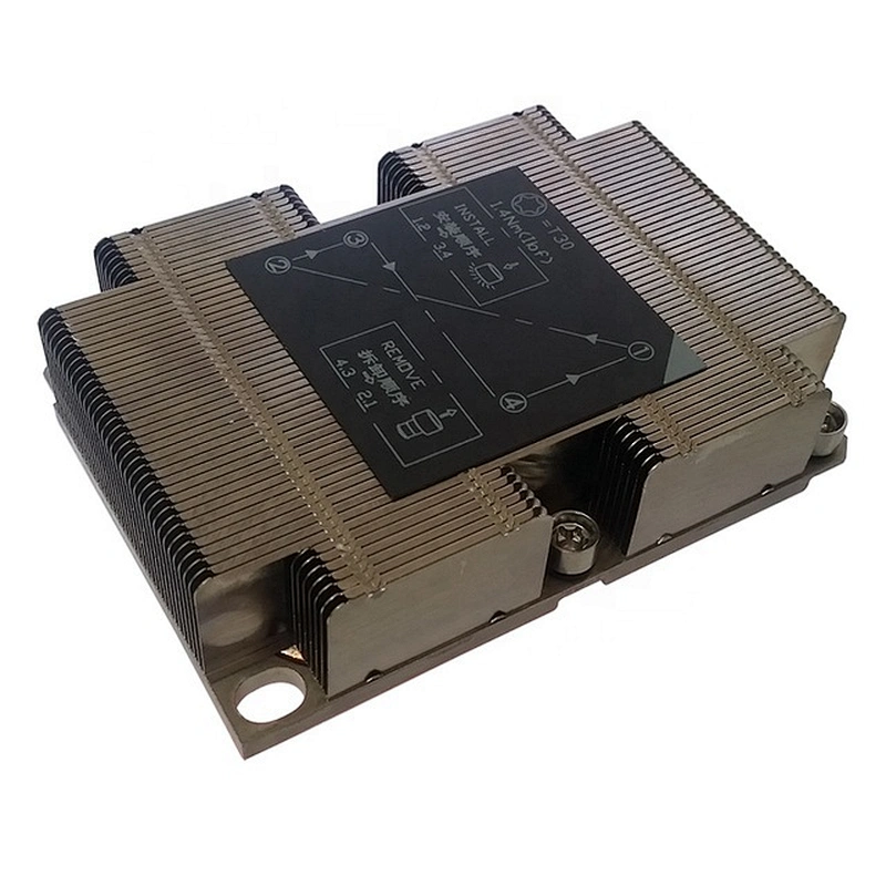3674 1U aluminum and copper base with stacked fin heatsink