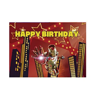 125x80cm Superhero Iron Man Hulk Banner Photography Backgrounds Professional Indoor Birthday Party Decoratio Photo Backdrops