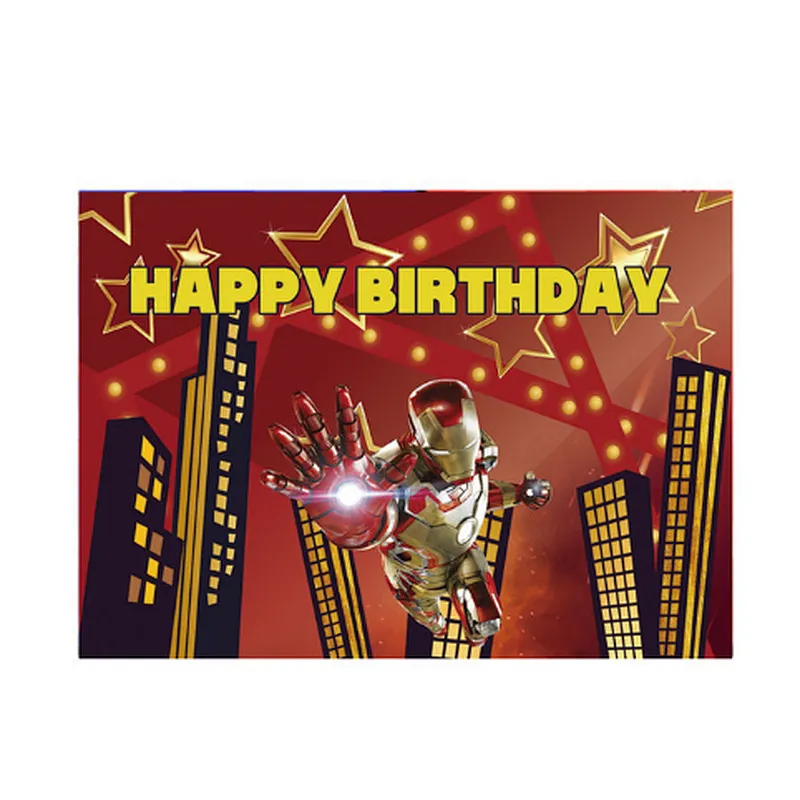 125x80cm Superhero Iron Man Hulk Banner Photography Backgrounds Professional Indoor Birthday Party Decoratio Photo Backdrops