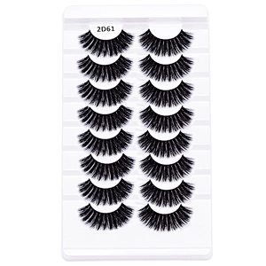 8Pairs Silk Private Label Faux Mink Eyelash Easy PP Box Wholesale Eyelash Glue Customise Only 18MM Mink Eyelashes Black Soft EAS