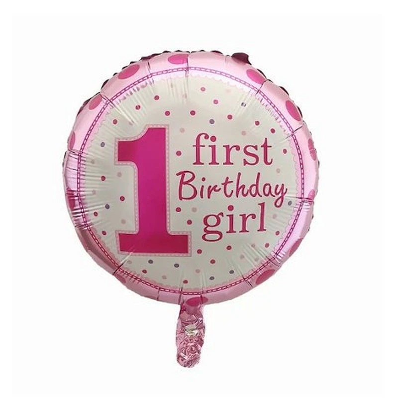 18inch Baby Shower Round Foil Balloons Princess Boy or Girl Birthday Party Decor golobs Supplies baby 1st Helium balloon