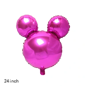 24 Inch Mickey Mouse Cartoon Head Foil Balloon Inflatable Balloons For Cartoon Theme Birthday Party Decoration Toys Gifts