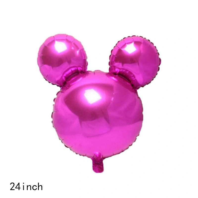 24 Inch Mickey Mouse Cartoon Head Foil Balloon Inflatable Balloons For Cartoon Theme Birthday Party Decoration Toys Gifts