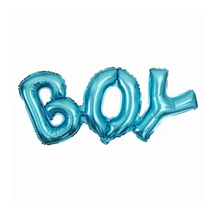 Angel Baby Shower Foil Balloons Boys Girls Birthday Party Newborn Kids Party Decoration Air Globos Blue Pink Mix Baloes Supplies