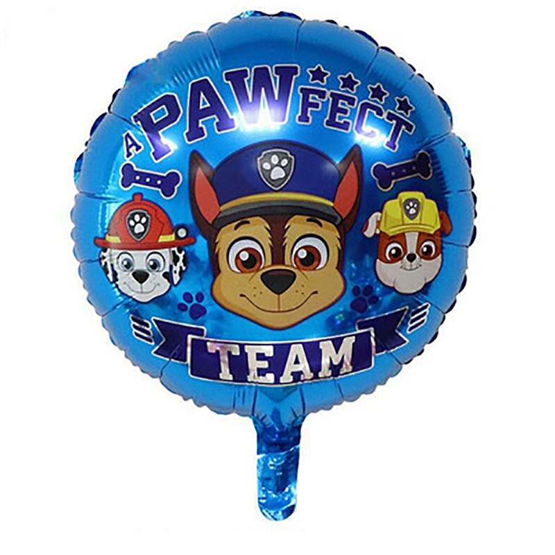 Paw petrol cartoon print kids toy foil balloon high quality round shape chinese balloonHot sale products