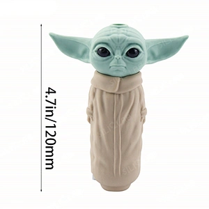 Yoda Grogu Tobacco Smoking Pipe with Dabber Glass Bowl Dabs Smoking Accessories bong pipe