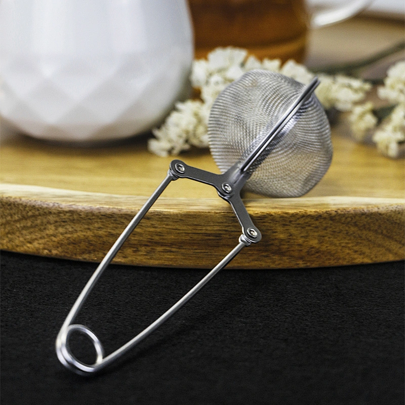 High quality stainless steel mesh ball shape tea infuser tea strainer with Handle