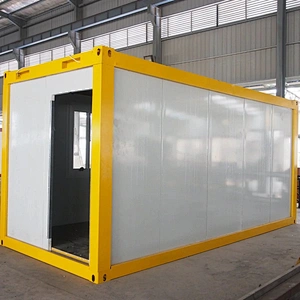 Military camp with luxury modern prefabricated house