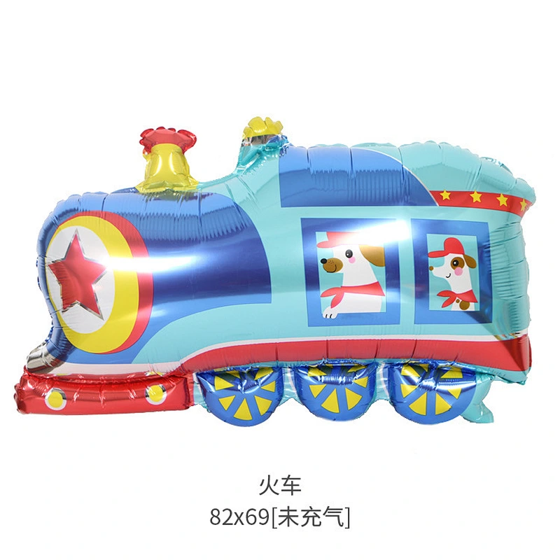 Large Car Balloon Train Police Car Ambulance Foil Ballon Children Toy Birthday Party Decoration Balloons