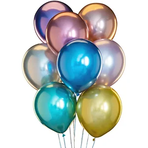 50pcs Metallic Latex Balloons Assorted Color 12 inch 8 Kinds of Shiny Chrome Latex for Birthday Anniversary Wedding Engagement Party Decorations