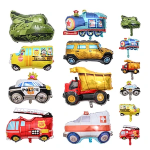 Large Flame Truck Blaze Super Shape Foil Balloon Vehicle balloons for kid's birthday party Decoration Globos