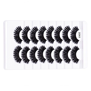 8Pairs Silk Private Label Faux Mink Eyelash Easy PP Box Wholesale Eyelash Glue Customise Only 18MM Mink Eyelashes Black Soft EAS