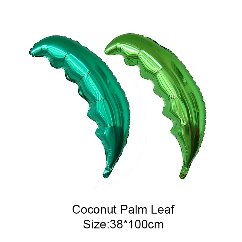 Coconut Palm Tree Foil Balloons green Leaves Shaped Foil Balloons for Hawaiian Luau Party Summer Theme Decoration globos