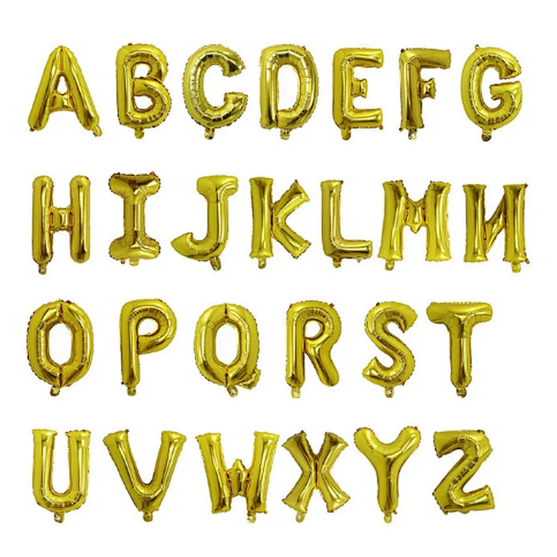16/32/40 Inch Rose Gold Silver A-Z Letters Foil Balloons Wedding Happy Birthday Party Decoration Air Globos DIY Helium Alphabet Balloon