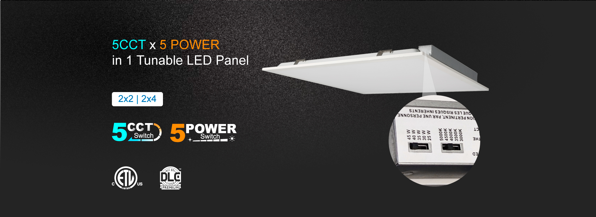 Up to 180LPW LED Back lit Panel