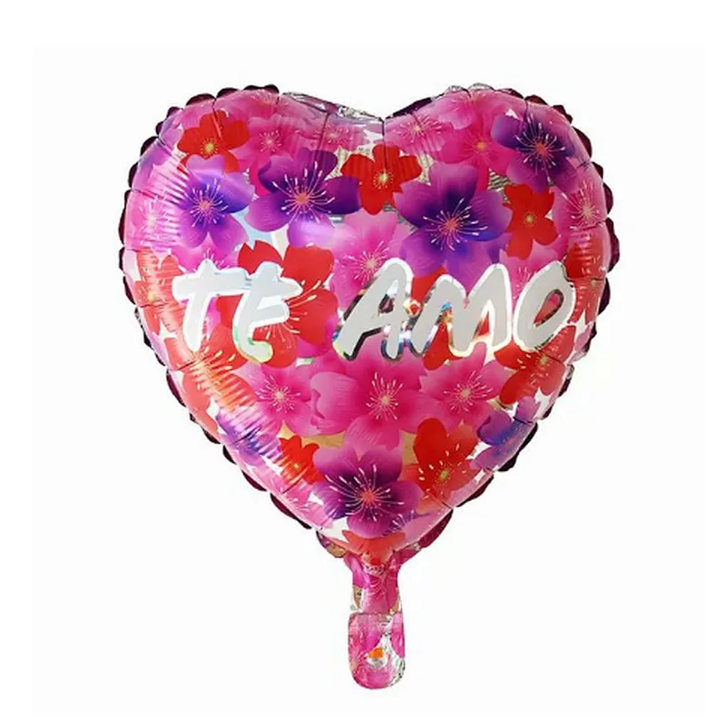 18inch Spanish TE AMO Foil Balloons Mother's Day Heart Helium Globos Wedding Decor Valentines Day Supplies Gift Baloes