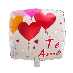 18inch Spanish TE AMO Foil Balloons Mother's Day Heart Helium Globos Wedding Decor Valentines Day Supplies Gift Baloes