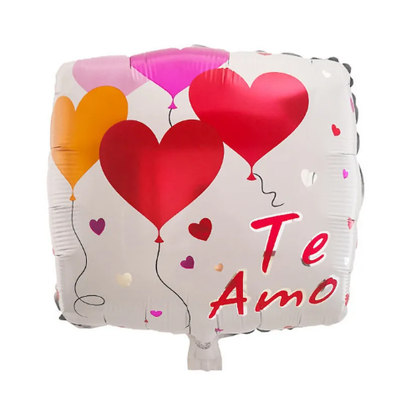 18inch Spanish TE AMO Foil Balloons Mother's Day Heart Helium Globos Wedding Decor Valentines Day Supplies Gift Baloes