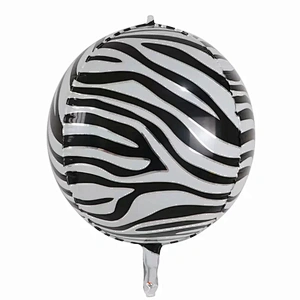 New Design 22 Inch Animal Printed 4D Aluminum Film Balloon Tiger Giraffe Zebra Balloon For Birthday Party Decoration Supplies