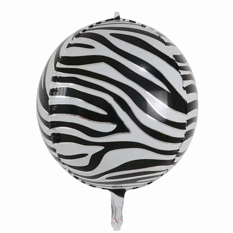New Design 22 Inch Animal Printed 4D Aluminum Film Balloon Tiger Giraffe Zebra Balloon For Birthday Party Decoration Supplies