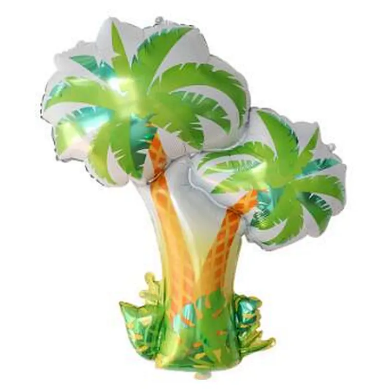 Coconut Palm Tree Foil Balloons green Leaves Shaped Foil Balloons for Hawaiian Luau Party Summer Theme Decoration globos