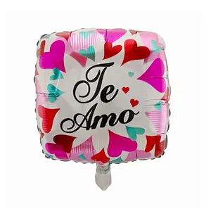 18inch Spanish TE AMO Foil Balloons Mother's Day Heart Helium Globos Wedding Decor Valentines Day Supplies Gift Baloes