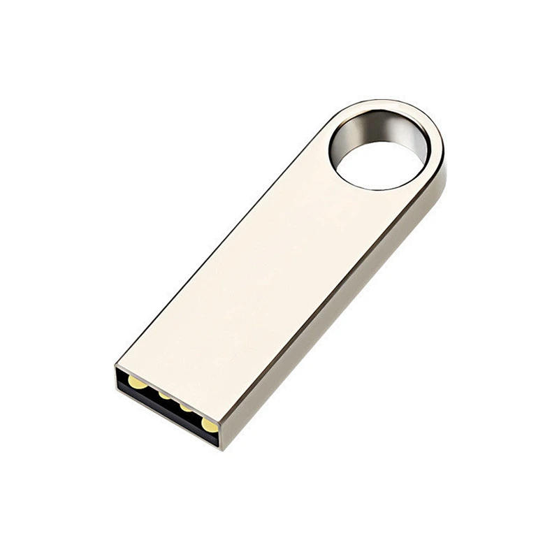 Fashion Key Ring Aluminum Polished Rose Gold Flash Drive Large Capacity USB Memory Stick With Customized Logo
