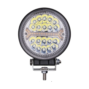 138w Round trucks work lamp amber + white 4 inch strobe led work light with DRL flash light 12V 24V ramp a led 4x4