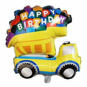 Large Flame Truck Blaze Super Shape Foil Balloon Vehicle balloons for kid's birthday party Decoration Globos