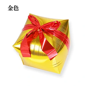 Hot selling box balloon Christmas gift box aluminum foil balloon birthday party decoration aluminum film balloon