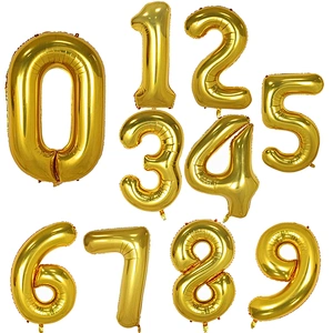 Hot selling 40 Inch Aluminum film Number Balloons Digital balloon Birthday party Wedding Party Decoration Foil Balloons