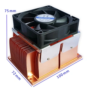 China factory sales directly customizable copper skiving heatsink with industrial fan