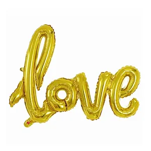 Linking Letter Balloons Ligatures LOVE Foil Balloons Wedding Decoration Ballon Romantic Valentine's Day letter Love Globos