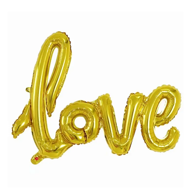 Linking Letter Balloons Ligatures LOVE Foil Balloons Wedding Decoration Ballon Romantic Valentine's Day letter Love Globos