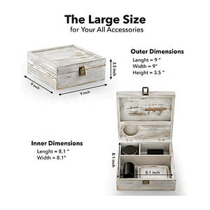 ROCKGEAR Wood Smoking Stash Box Large Combo with Weed Accessories