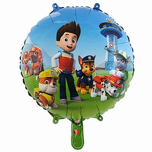 Paw petrol cartoon print kids toy foil balloon high quality round shape chinese balloonHot sale products
