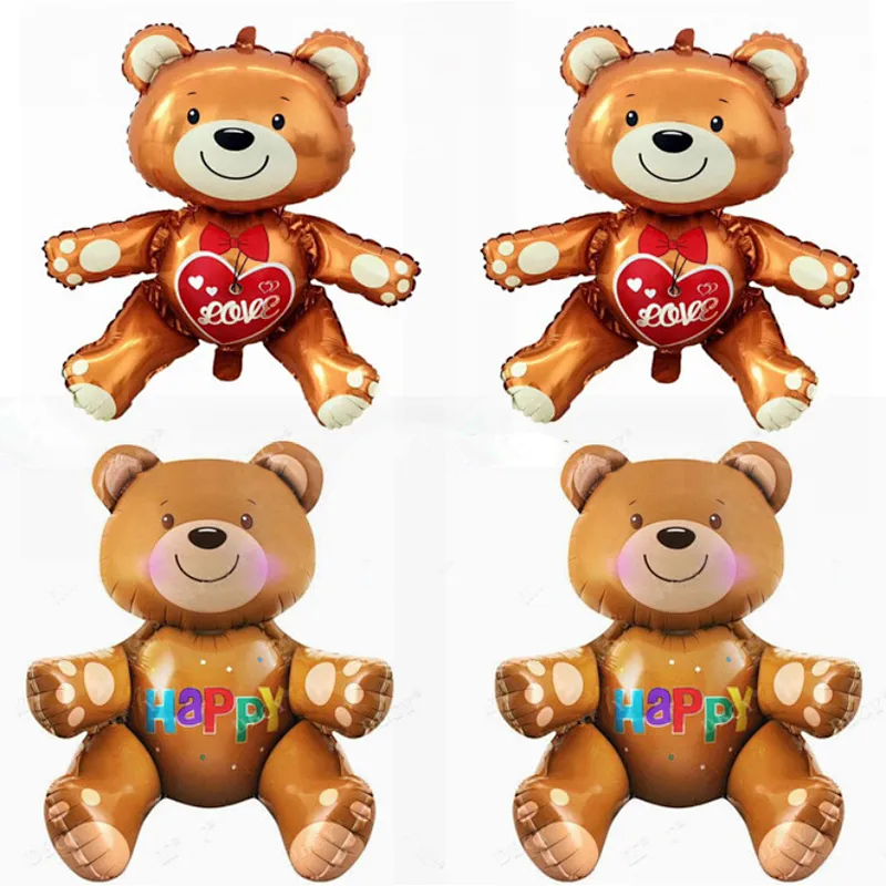 New 3D cartoon pattern printed Bear baby shower decoration helium balloon for wedding decor guestes gift toy