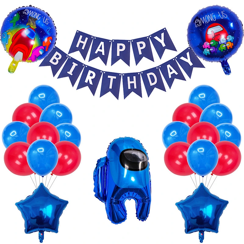 cartoon boys gam Birthday Theme ball Werewolf Killing Balloons Happy Birthday Decoration boys boys game Supplies