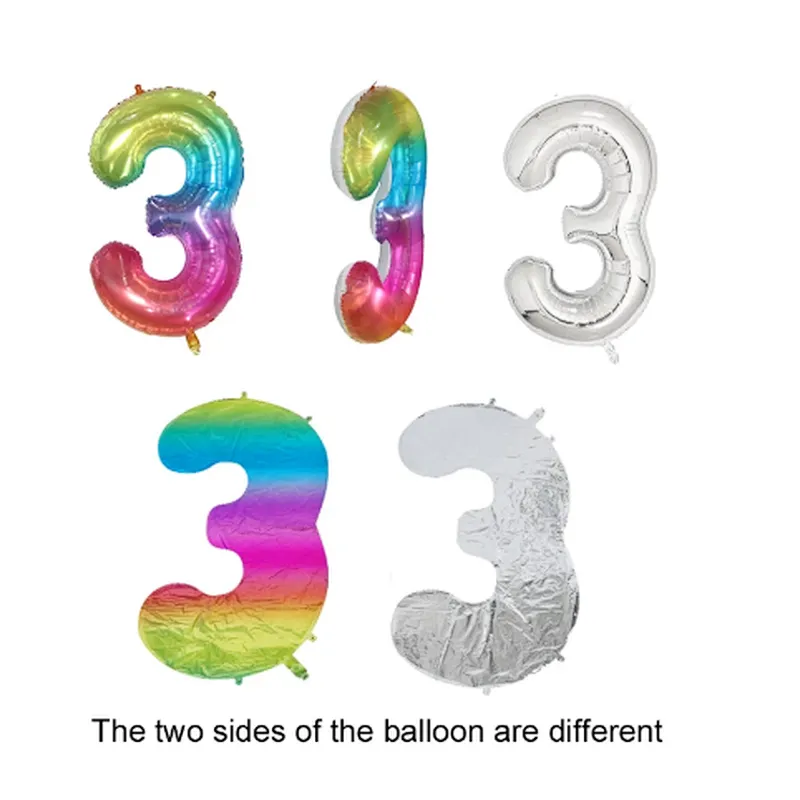 40inch number foil balloon happy birthday party balloon Jelly color numbers 0-9 Digital