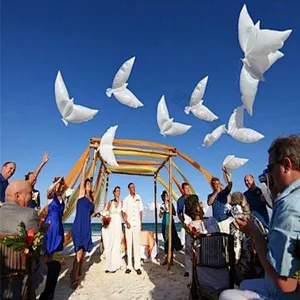 104*48CM Aluminum Helium Dove Wedding Balloons Valentines Day Decoration Pigeons Balloons Flying White Balloon Peace Classic Toys Supplies