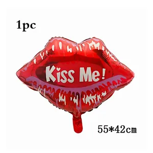 Wholesale Lips Shape and Lipstick Balloon Set Wedding Valentine's Day Party Decoration Balloons