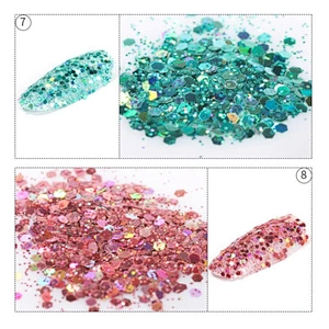 Nail Laser Hexagon Sequins