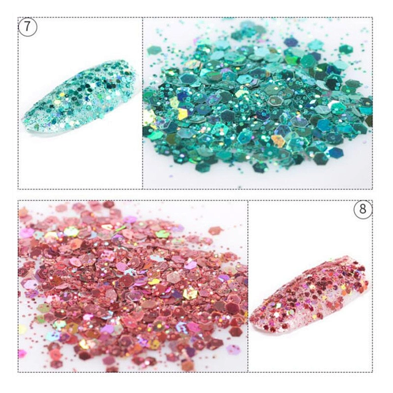 Nail Laser Hexagon Sequins